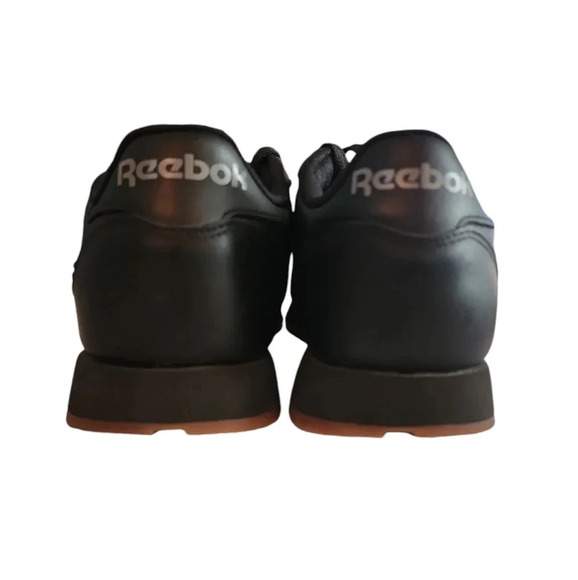 Reebok Classic Black Leather Sneakers with gum sole women's size 7.5 Y2K Retro - Picture 8 of 11